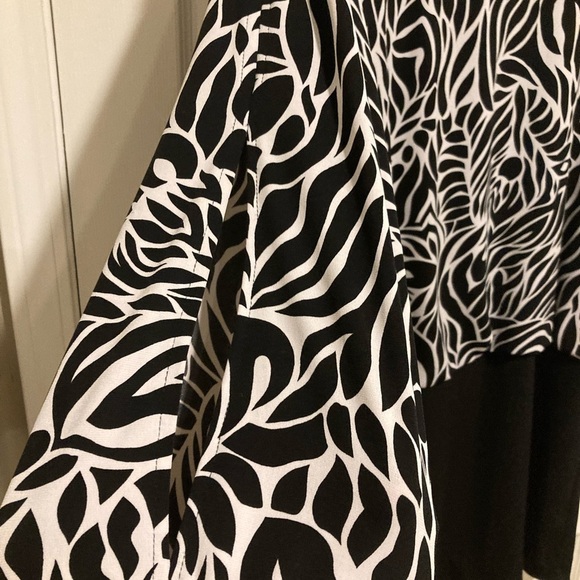 Nicole Miller Stylish Black and White Women's Dress Cut-out Sleeves Sz. XL - Picture 5 of 7